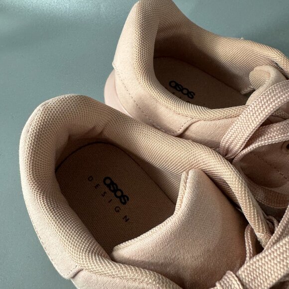 New ASOS Design Pink Platform Sneakers Size 8 - Picture 12 of 14